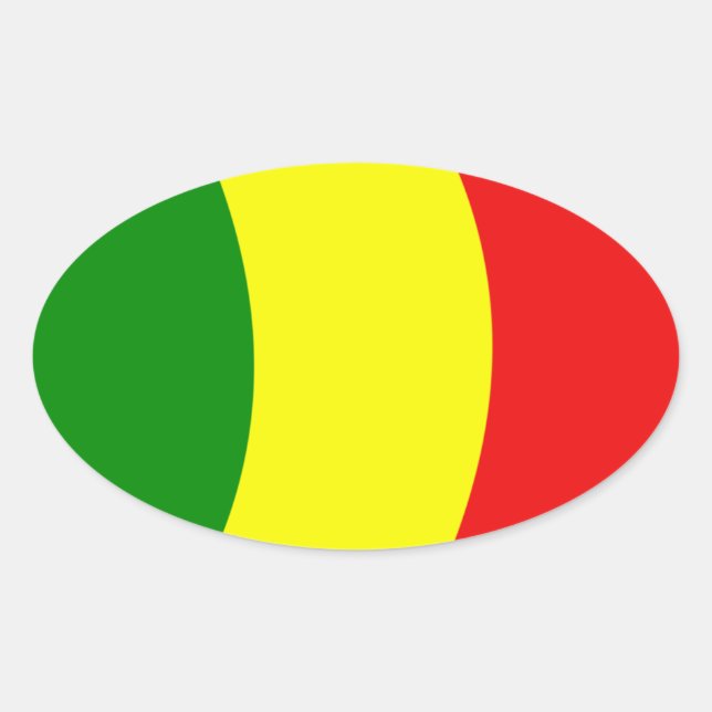 Mali Flag Sticker (Vorderseite)
