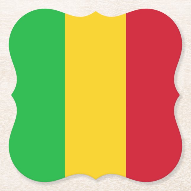 Mali Flag Untersetzer (Vorderseite)
