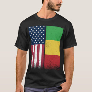 Mali Flag USA und Mali Fahnen Proud Mali T-Shirt