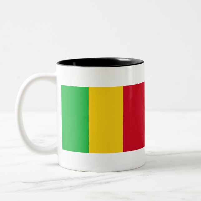 Mali Flag Zweifarbige Tasse (Links)
