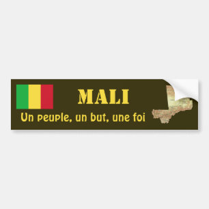 Mali-Flagge + Karten-Autoaufkleber Autoaufkleber