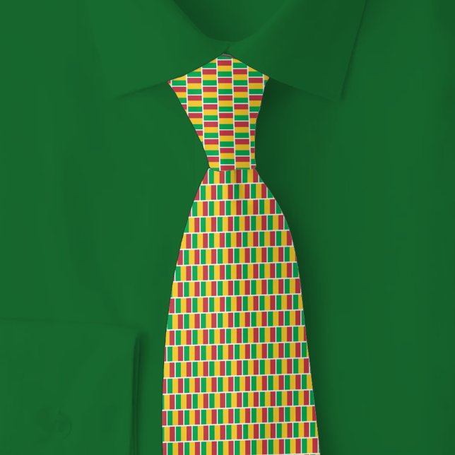 Mali-Flagge-Ziegelmuster Krawatte (Von Creator hochgeladen)