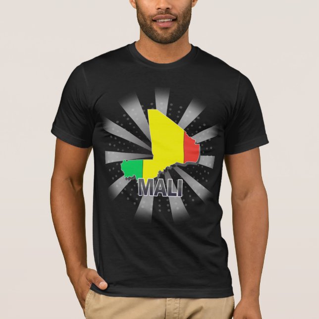 Mali-Flaggen-Karte 2,0 T-Shirt (Vorderseite)