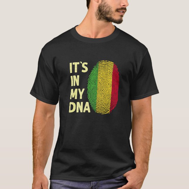 Mali in meinem DNA-Mali-Flag-Team Mali T-Shirt (Vorderseite)