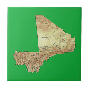 Mali-Kartenkachel Fliese