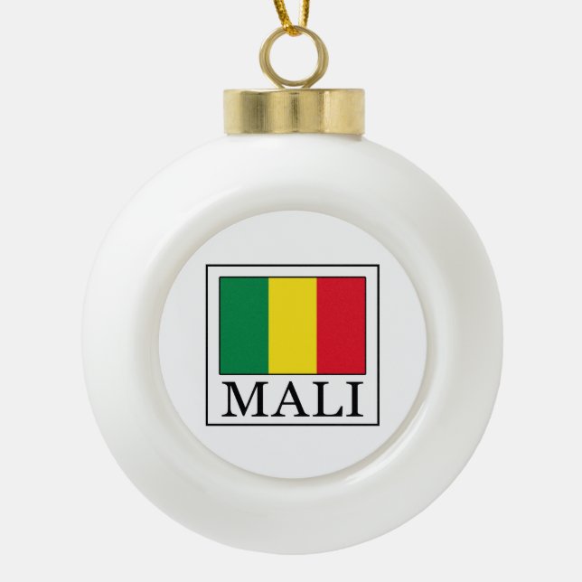 Mali Keramik Kugel-Ornament (Vorderseite)