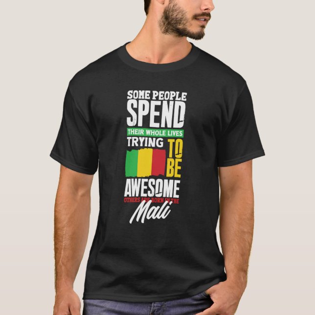 Mali-Mali-Flag-Zitat T-Shirt (Vorderseite)