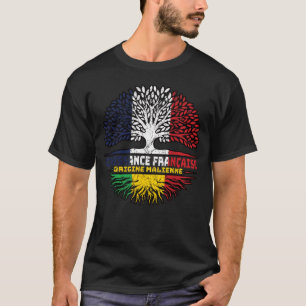 Mali Malian France Tree Roots Flag T-Shirt