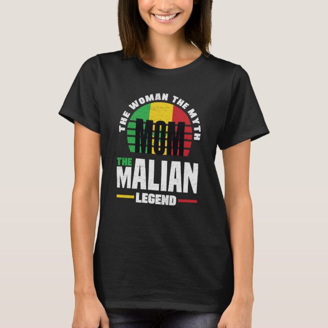 Mali Malian Mali Flag Mütter Day T-Shirt (Vorderseite)