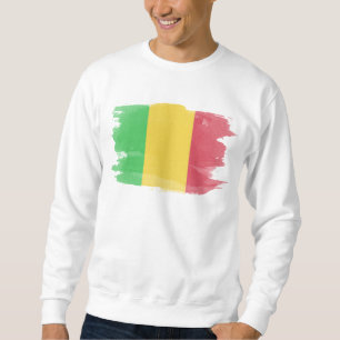 Mali-Pinselstrich, nationale Flagge Sweatshirt