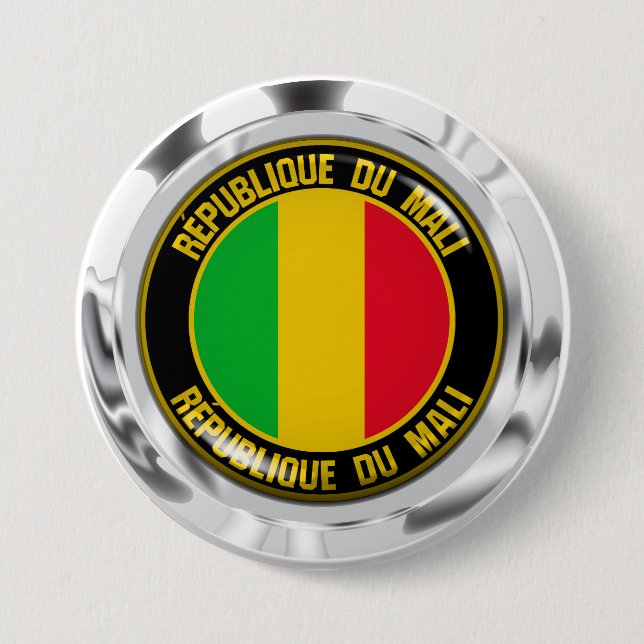 Mali Round Emblem Button (Vorderseite)