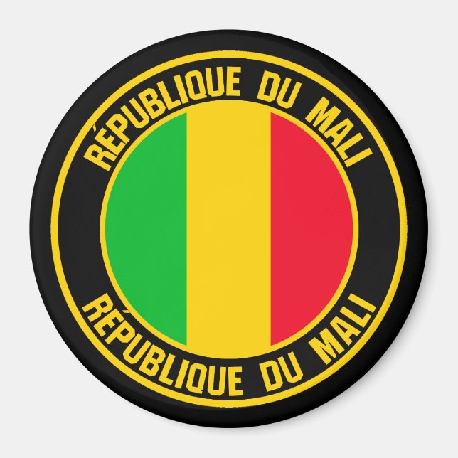 Mali Round Emblem Magnet (Vorne)