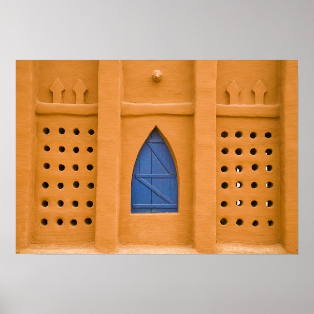 Mali, Segou. Gebäude aus traditionellem Lehm Poster (Vorne)