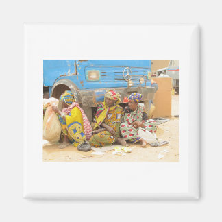 Mali Women on Monday Market, Djenne Magnet