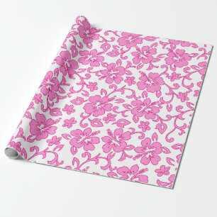 Malia Hibiscus Hawaiian Pareau Druck Geschenkpapier