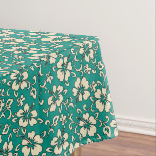 Malia Hibiscus Hawaiian Vintage Floral Tischdecke