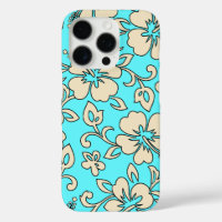 Malia Hibiskus Hawaiian Floral Aqua Creme 
