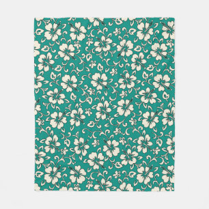 Malia Hibiskus Hawaiian Pareau Print Fleecedecke