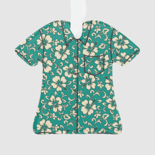 Malia Hibiskus Hawaiian Vintag Aloha Shirt Ornament