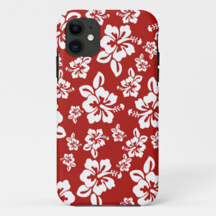 Malia Hibiskus - Rotes Hawaiianisches Pareau Print Case-Mate iPhone Hülle