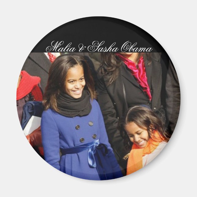 Malia & Sasha Obama Magnet (Vorne)