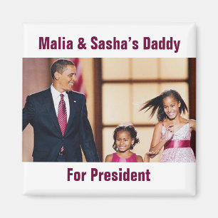 Malia u. Sasha Obama Magnet