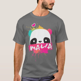 MALIABeautiful Mädchenname mit bezauberndem Panda  T-Shirt