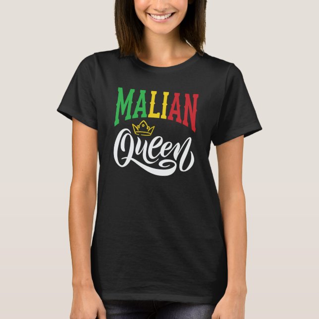Malian Queen Mali Malian Mali Flag T-Shirt (Vorderseite)