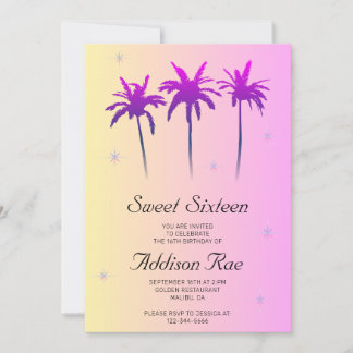 Malibu 16 . Geburtstag Birthday Party Einladung