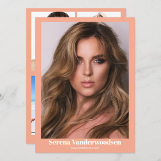 Malibu 5 Modelling Comp Card | beidseitig Einladung