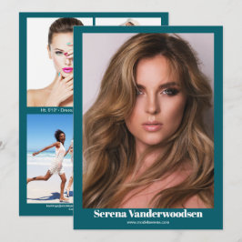 Malibu 5 Modelling Comp Card | beidseitig Einladung