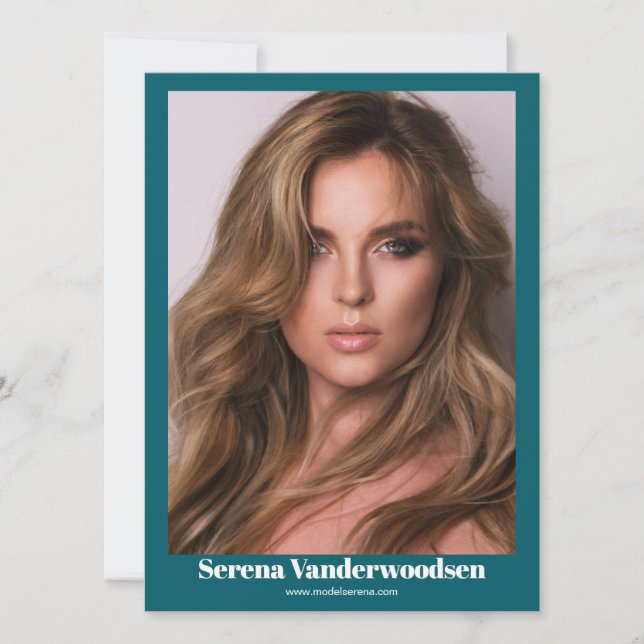 Malibu 5 Modelling Comp Card | beidseitig Einladung (Vorderseite)