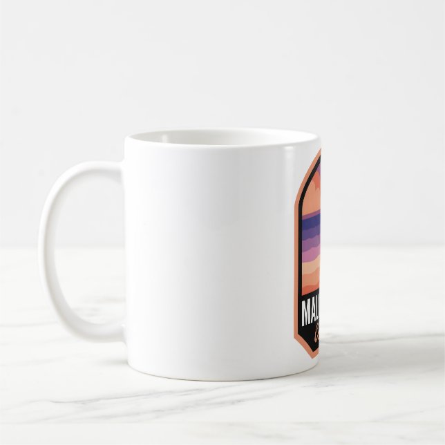 Malibu Beach CA Retro Sunset Kaffeetasse (Links)