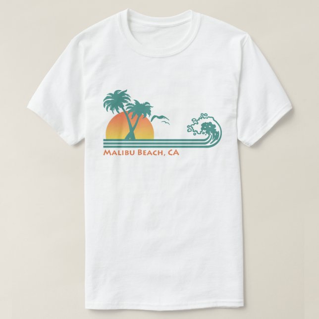 Malibu Beach CA T-Shirt (Design vorne)
