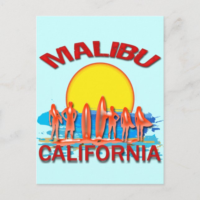 MALIBU BEACH KALIFORNIA POSTKARTE (Vorderseite)