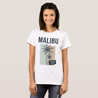 Malibu Beach Palmenbaum Grafik T-Shirt Kalifornien