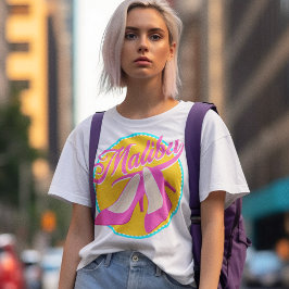 Malibu Beach Party Rosa High Heels Retro T-Shirt