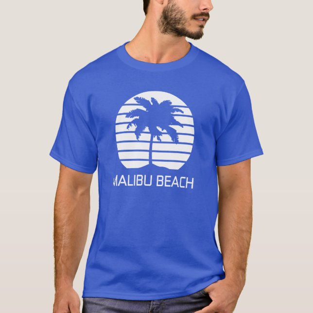 Malibu Beach Retro T-Shirt (Vorderseite)
