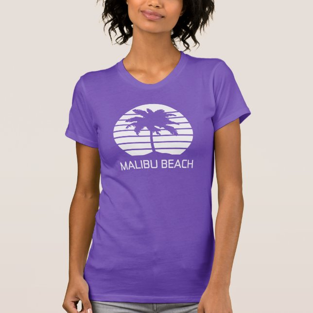 Malibu Beach Retro T-Shirt (Vorderseite)