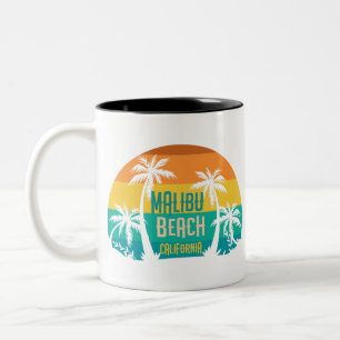 Malibu Beach Retro Zweifarbige Tasse