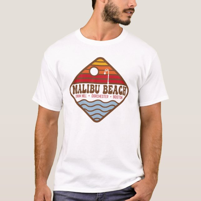 Malibu Beach Souvenir T - Shirt - Dorchester, Bost (Vorderseite)
