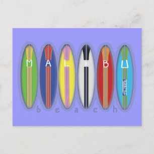 Malibu Beach Surfboards Postkarte
