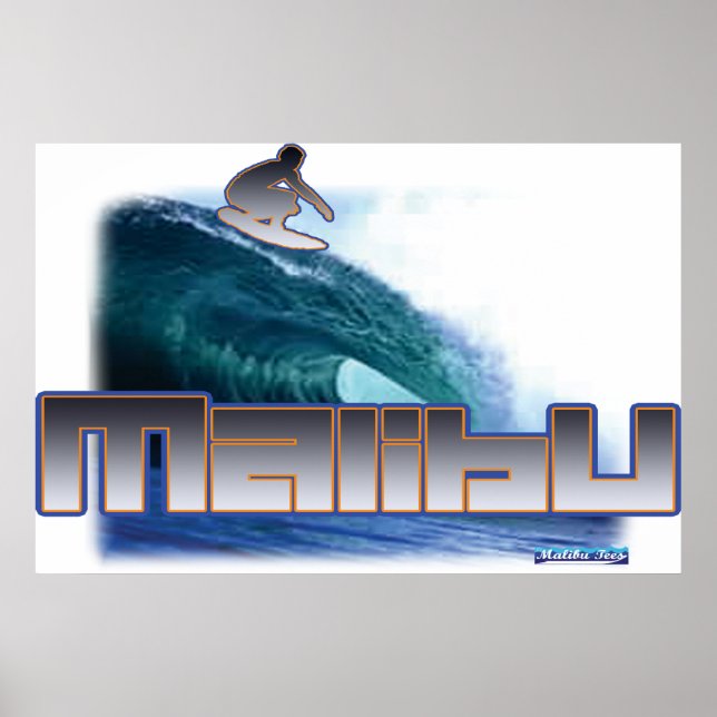Malibu Beach Surfing Poster (Vorne)