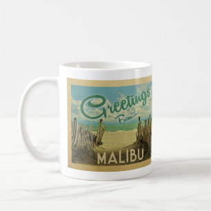 Malibu Beach Vintage Reise Kaffeetasse