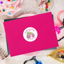 Malibu California Christmas Tree Farm Pink RV