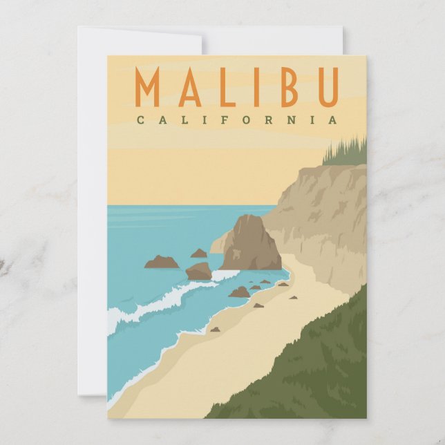 Malibu California Einladung (Vorderseite)