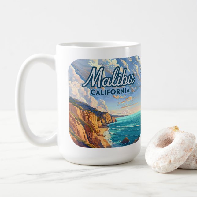 Malibu California Los Angeles El Matador Beach Kaffeetasse (Mit Donut)