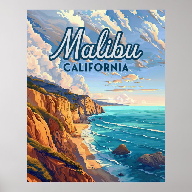 Malibu California Los Angeles El Matador Beach Poster (Vorne)