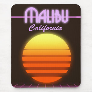 Malibu California Sonnenuntergang Reiseplakat Mousepad