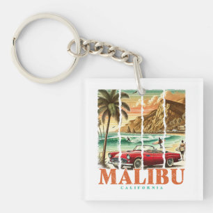 Malibu California - Sportwagen Landschaftliche Küs Schlüsselanhänger